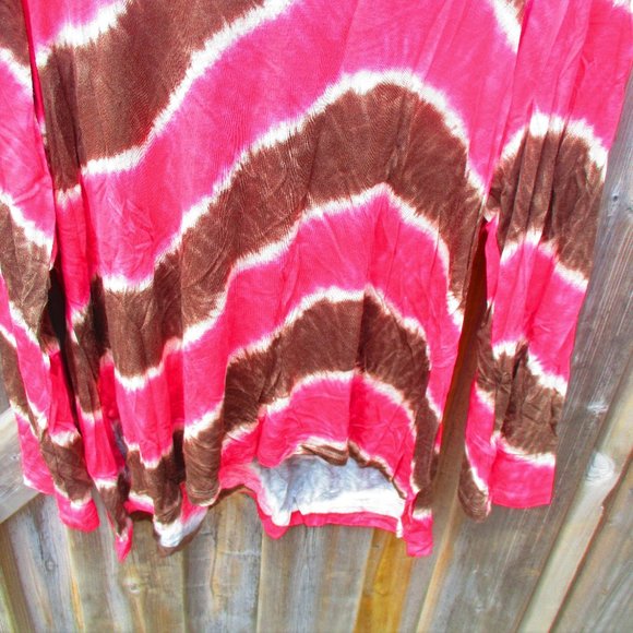 INC Pink & Brown Tie Dye Tunic w/ Bead Accents 2X - Picture 11 of 11